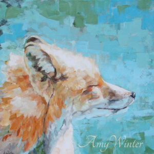 fox with closed eyes